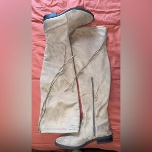 Over-the-Knee Boots with Zipper